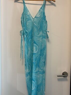 GANNI marble print coverup dress